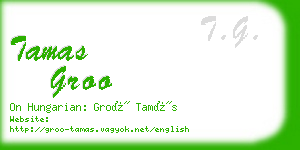 tamas groo business card